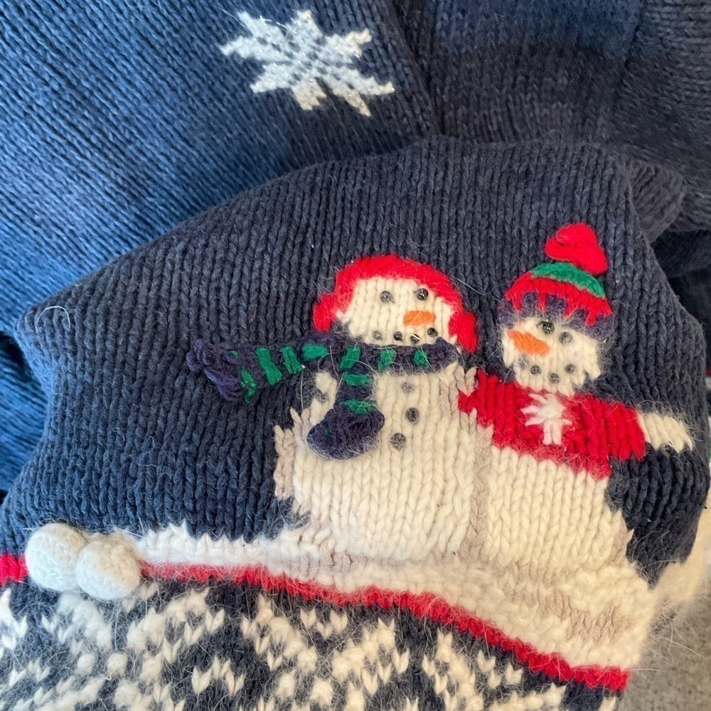 Croft & Barrow hand knitted zip up holiday sweater - Picture 8 of 9